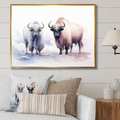 Yak domestique I - animaux, art mural sur toile