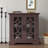 Multifunctional Ox Blood Red Mdf Sideboard With Adjustable Storage