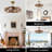 28.3" Caged Ceiling Fan with Dimmable LED Lights and Remote Control