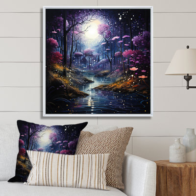 " Blue Forest Mystical Whispers Pointillism "