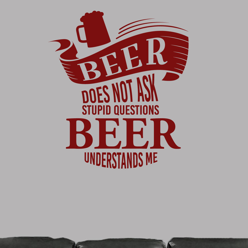 Décalcomanie murale "bière is not ask stupide" Barth, Canneberge