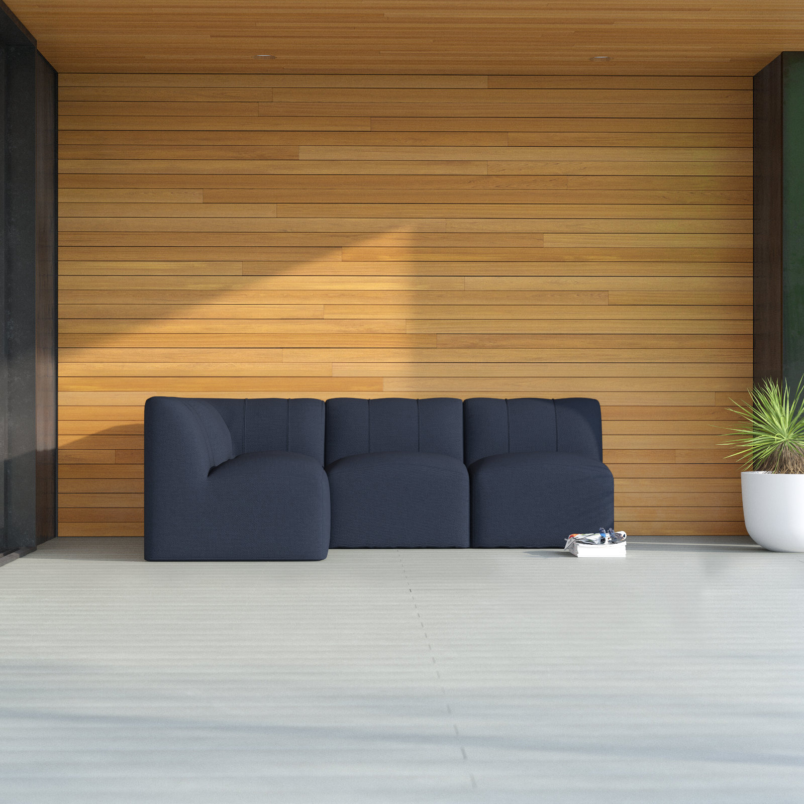 Praia Sunbrella® Patio Seating Group, Canvas Navy Sunbrella® Canvas