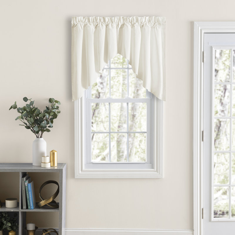 Placide Window Valance, Ivory, 84" W x 36" L