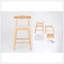 Tabourets de comptoir en bois massif de style moderne Mid-Century 24 po, tabourets de comptoir rembourrés avec pieds en bois pour îlot de cuisine Bar (structure naturelle et coussin beige)
