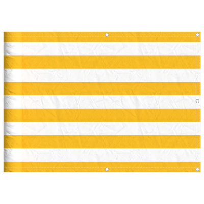 Balcony Screen Yellow And White Stripe