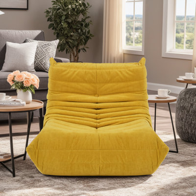Canapé Art déco, fauteuil à billes, polyester imperméable, mousse haute densité, conception sans accoudoirs, sans assemblage