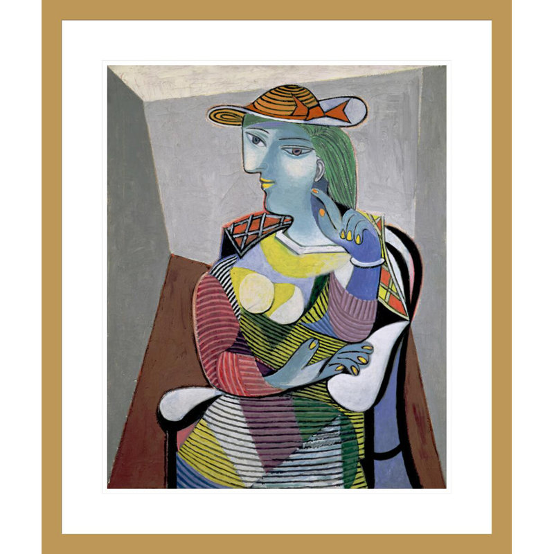 Portrait par Pablo Picasso, impression giclée sur cadre, H 27,71 po x l 23,5 po