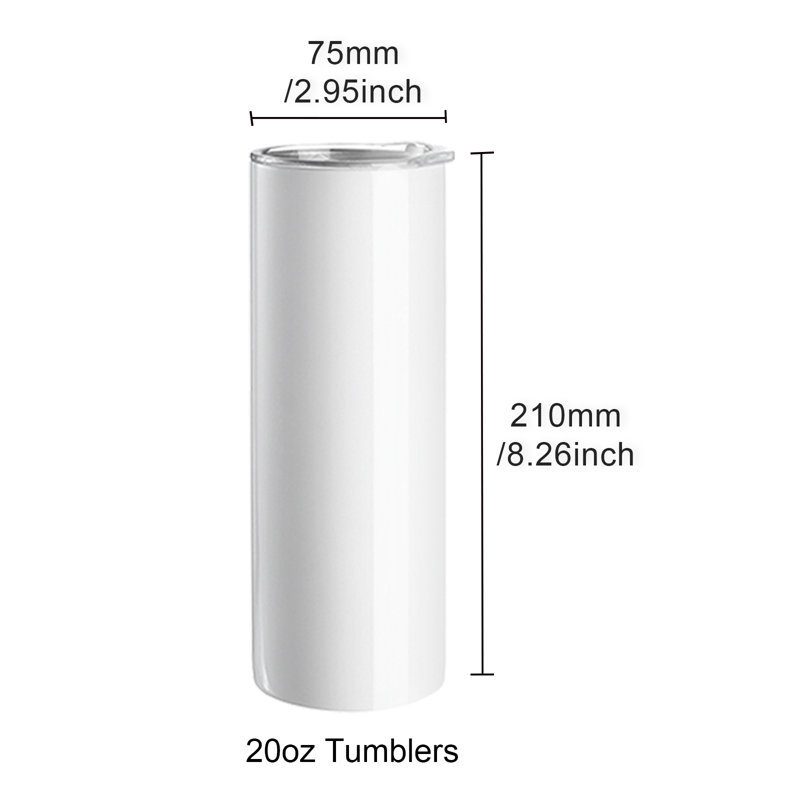 20 oz. Bouteille d'eau à double paroi en acier inoxydable avec paille