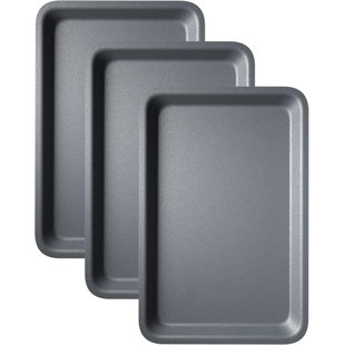 KITCHENEUR Non-Stick Aluminium 3 Piece Baking Tray Set (Set of 3)
