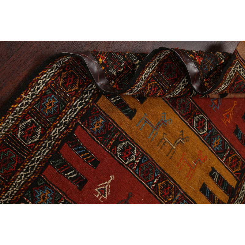 One-of-a-Kind 3'4" X 5'10" New Age Wool Area Rug in