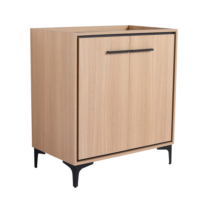 (Base seulement) Meuble-lavabo moderne avec 2 portes