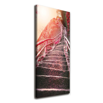 Stairs In The Mountains - Wrapped Canvas Print