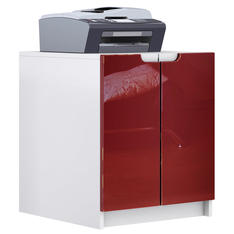Logan 2 -Door 1 -Shelf, White/Brown