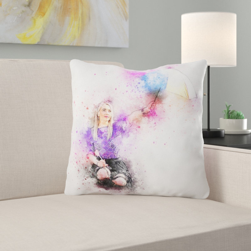 Coussin de fille fille Castiel, Intérieur, Microsuède