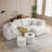L-shape Sectional Sofa with Pillows-957321518