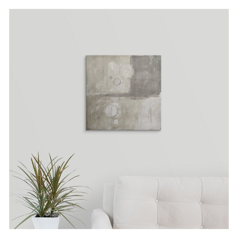 Blue Water Neutral " Blue Water II Neutral " by Mike Schick, 35" H x 35" W x 1.5" D, Canvas