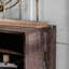 Buffet 56,5 "Mid-Century avec buffet à motif géométrique 3D en bois massif et panneau de fibres à densité moyenne, 2 portes et 2 tiroirs