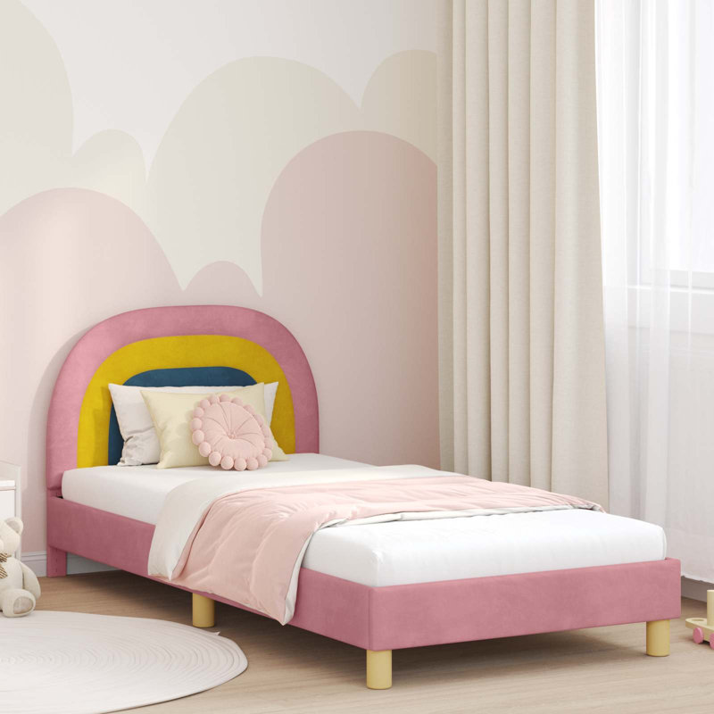 Bed Frame, European Single (90 x 200 cm), Pink