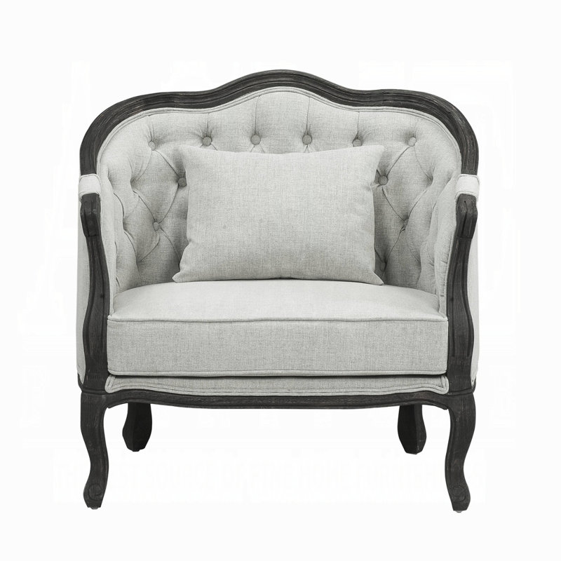 Chaise Samael avec coussin, Bois brun foncé