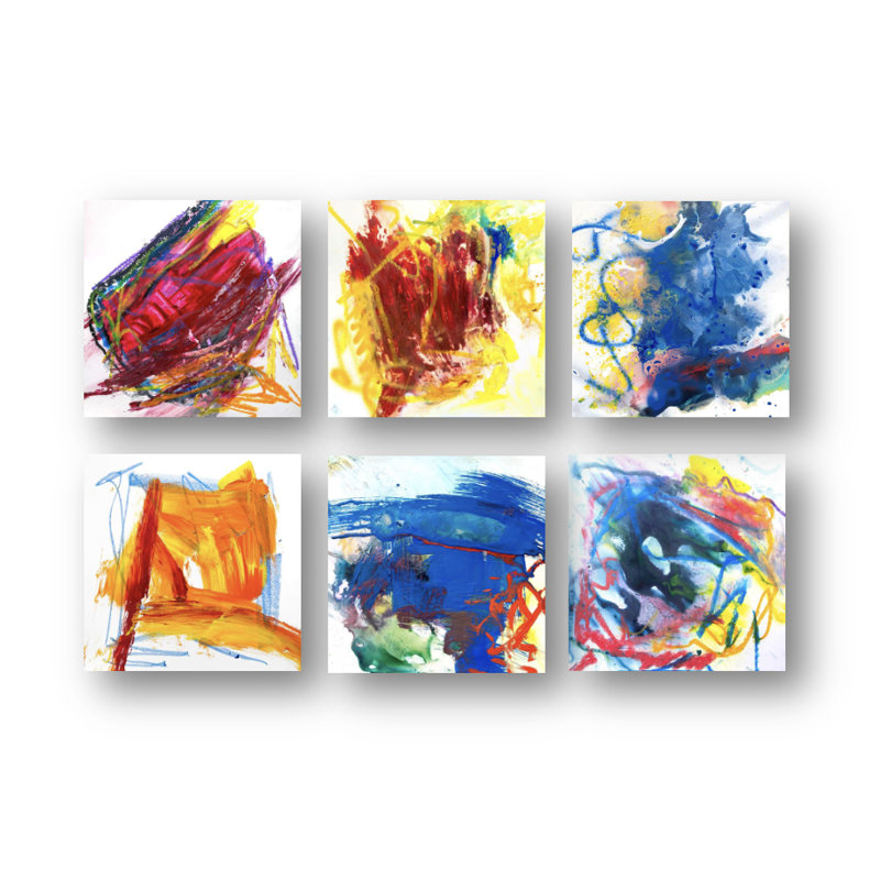Mineral Series 6 Set I by John Beard - Artist Enhanced Canvas Print, 12" H x 12" W x 2" D, Unframed