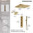  LED Bluetooth Music Thermostatic Rain Shower System with Dual Shower Heads and Handheld Sprayer-95462209
