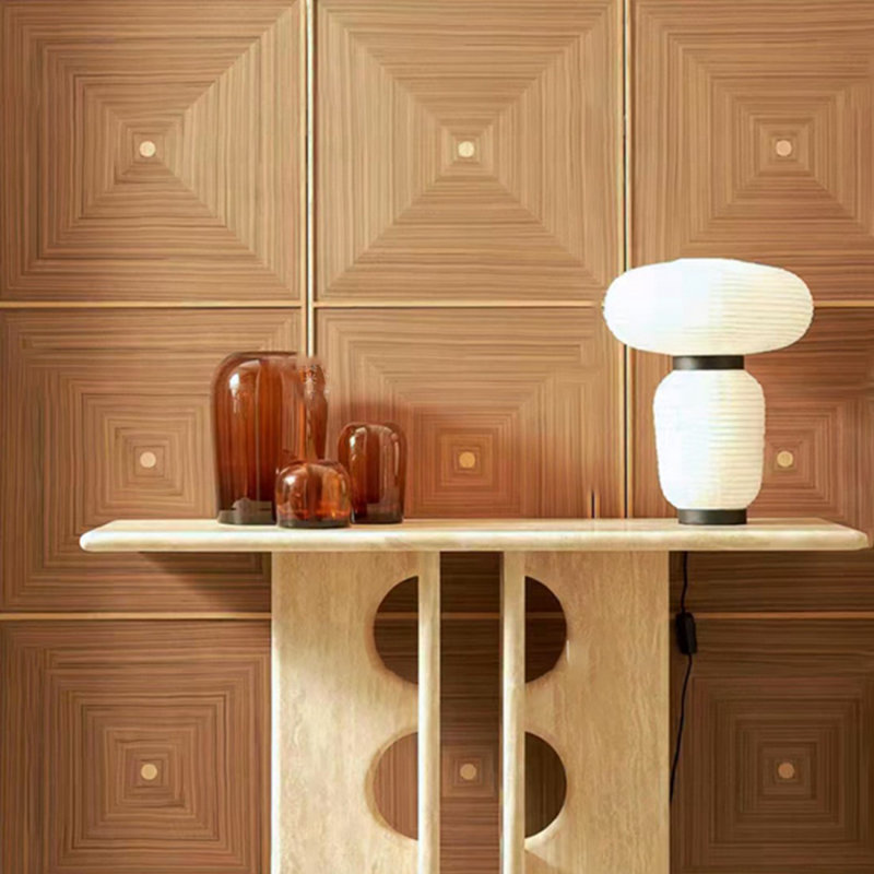Cloison pliante 5 pièces en bois manufacturé brun noisette