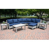 Bella Outdoor 8 - Piece Teak Conversation Set
