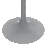 Heatherton Round Dining Table with MDF Top and White Stainless Steel Pedestal Base Kitchen Table Seats 2-4 Person-155420966-188218941