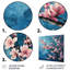 Fleur de cerisier rose sur fond bleu ciel peint - fleur de cerisier-1651452209-1651452208