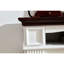 Meuble télé avec foyer électrique - Cerisier et blanc, P 42,41 po x P 14,03 po, H 35,66 po