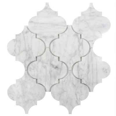 Arabesque 5" x 6" Marble Mosaic Tile