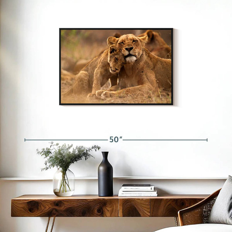 Brampt Lioness And Cub, 21" H x 31" W
