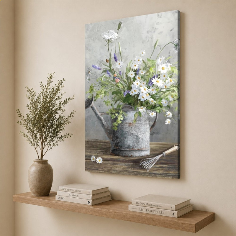 «Cottage Gardening II» par Danhui Nai, impression sur toile, 20 po x 20 po, Toile tendue, Does Not Apply