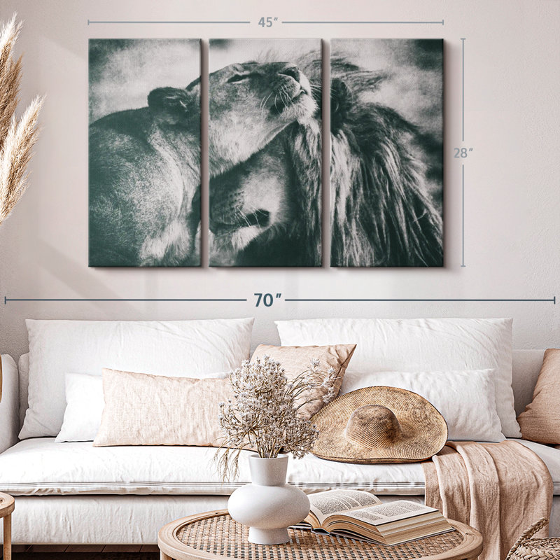 Impression sur toile monochrome, H 28 po x l 45 po x P 1,25 po