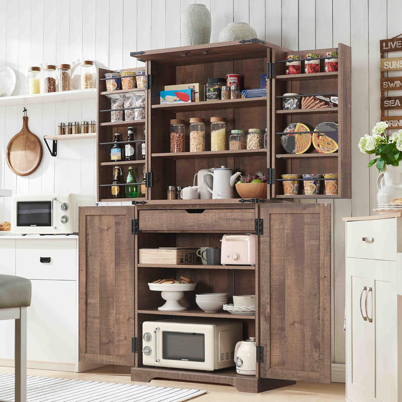 182.5cm Kitchen Pantry, Light Brown