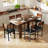 47”-62” Extendable Dining Table for 4-8 People for Dining Room Home Office Brown-700396072