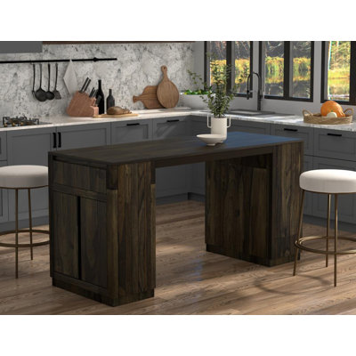 Dark Mezquite 2 Drawer 4 Door Kitchen Island