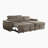 Caisse 98" Modern & Contemporary Microfiber 2-Piece Sectional Sofa with Integrated Pull-Out Sleeper Bed, Adjustable Headrests & Hidden Storage Chaise-814607698