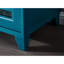Buffet bleu sarcelle de 60 po et pieds pratiques en bois massif avec tablettes réglables pour buffet Space