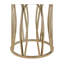 Table de bout moderne en verre avec base en boucle artisanale