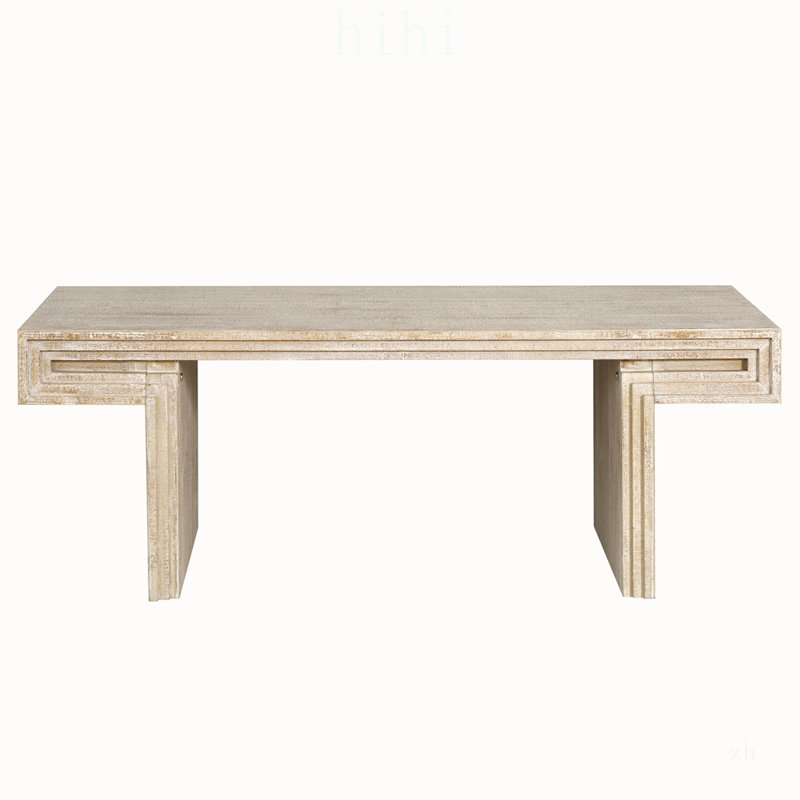 Grande table basse ronde ottomane imperméable avec rangement à 2 niveaux, repose-pieds rembourré pour salon