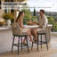 Ensemble de 2 tabourets de bar pivotants pour l'extérieur rotatifs à 360 ° avec dossier et coussin PURPLE LEAF