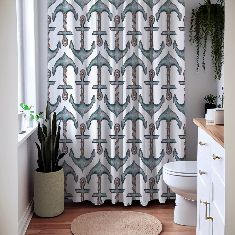 Abstract Shower Curtain, 83" H x 70" W
