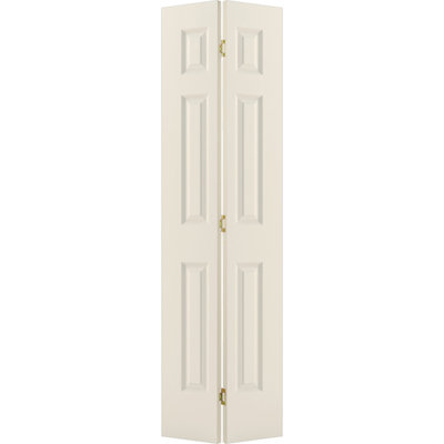 Molded 6-Panel Textured Colonist Manufactured Wood Primed Bifold Interior Door with Installation Hardware Kit -  JELD-WEN, WAYJW225400782
