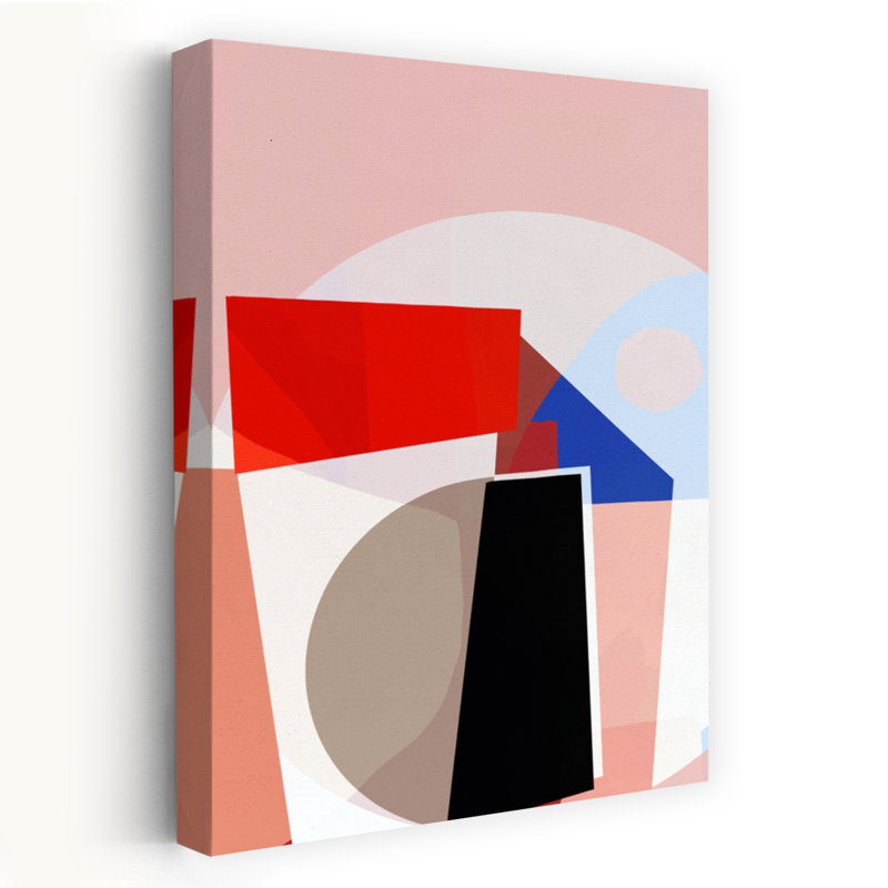 Art contemporain contemporain, architecture géométrique abstraite, H 12 po x l 8 po