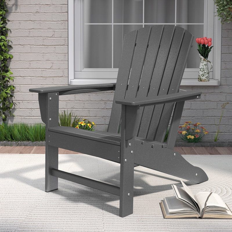 Chaise Adirondack d'extérieur Hdpe, Gris