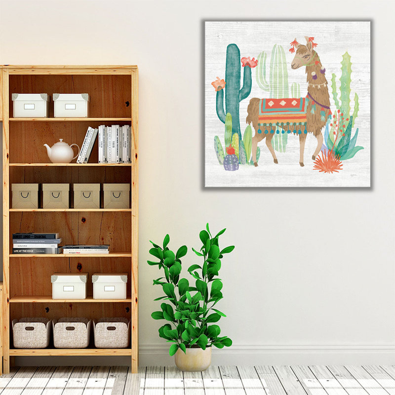 «Lovely Llamas III», reproduction d'art sur toile, H 16 po x l 16 po