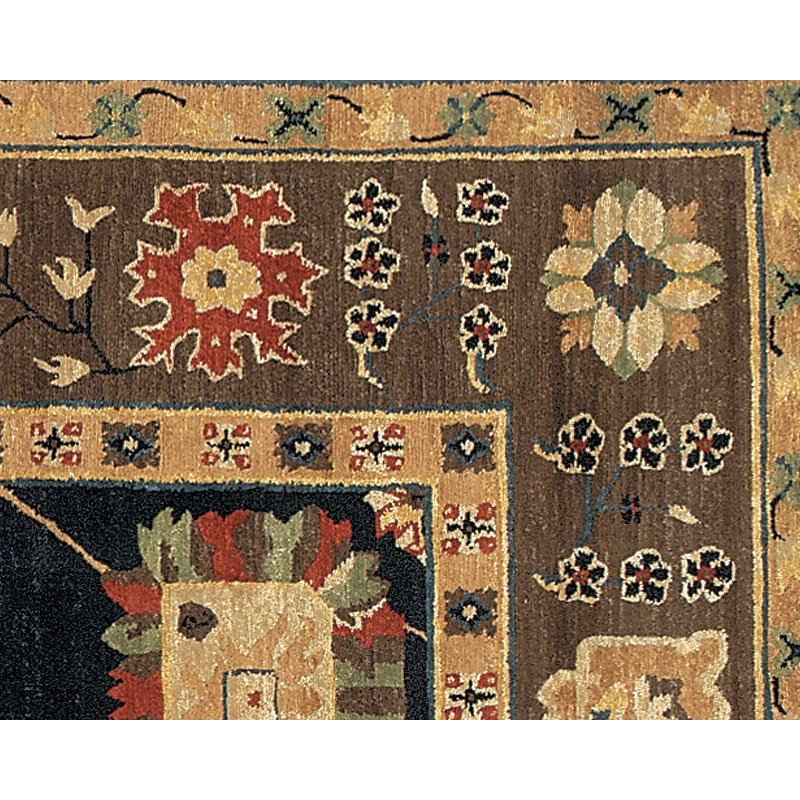 Dorset Wool Oriental Area Rug in Black/Brown, Rectangle 12' x 16'