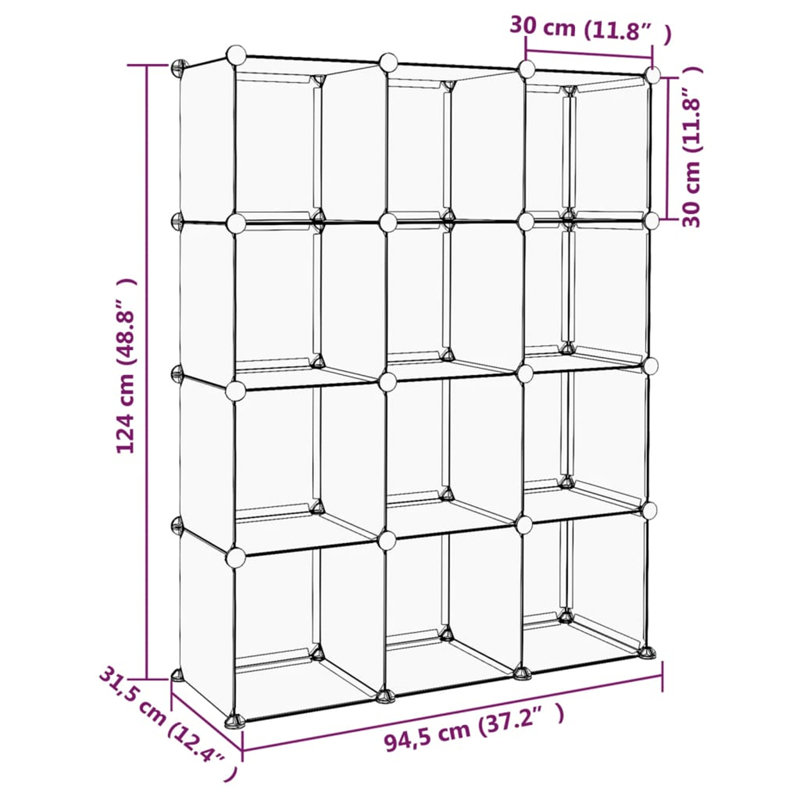 12 Pair Shoe Storage Box, Transparent