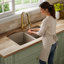 Ensemble d'évier de cuisine à double cuve 60/40 Karran Quartz 32 "X 21"-50597829